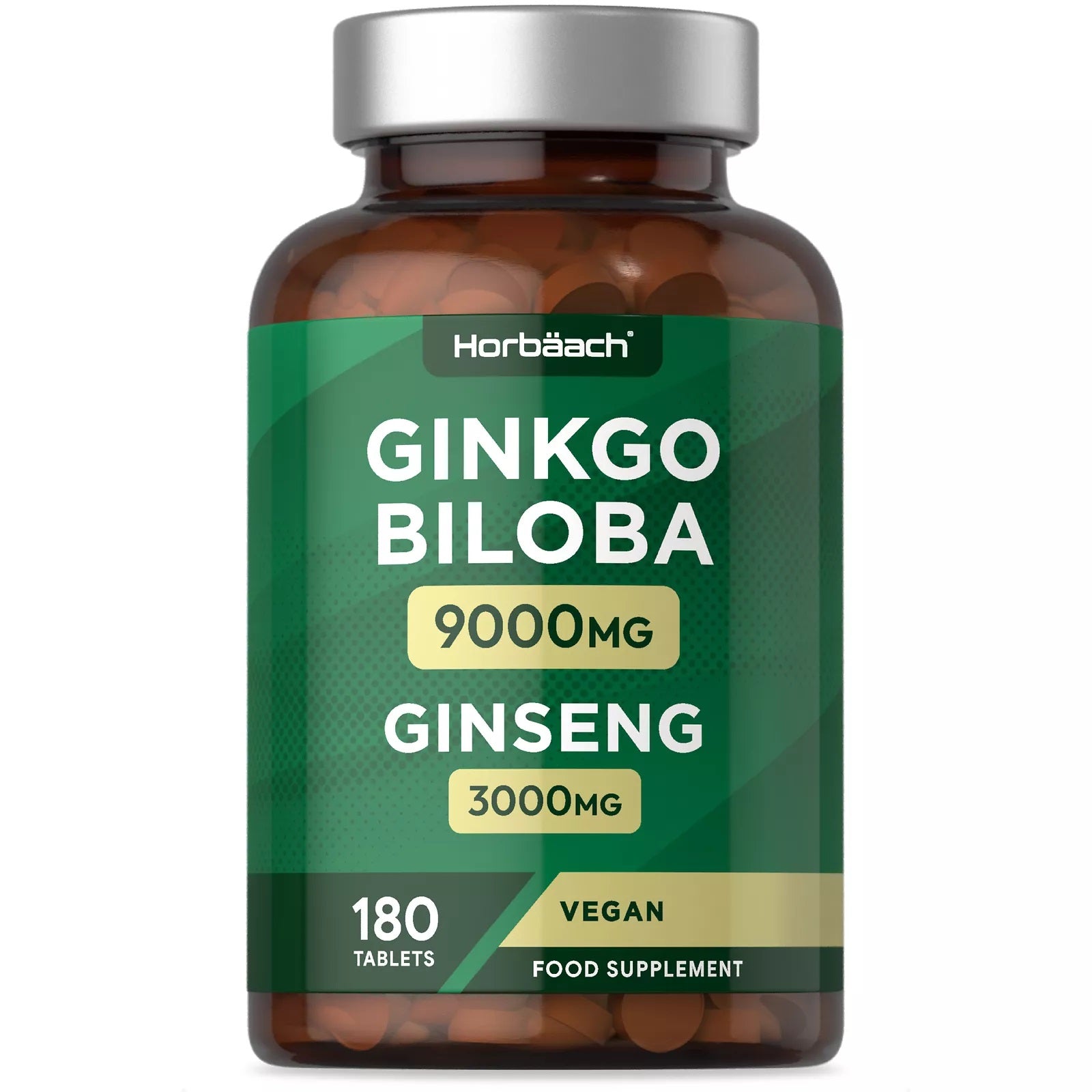 Ginkgo Biloba 9000 mg and Ginseng 3000 mg | 180 Tablets