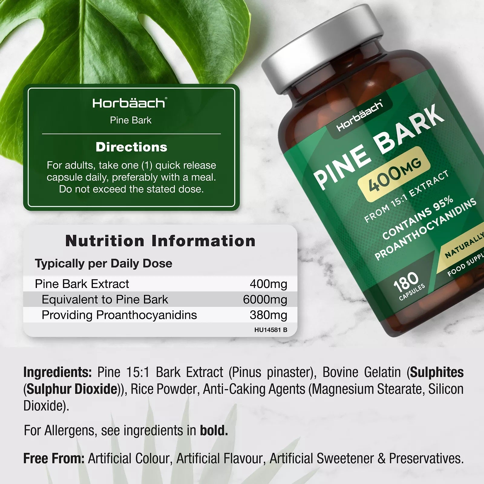 Pine Bark 400 mg | 180 Capsules
