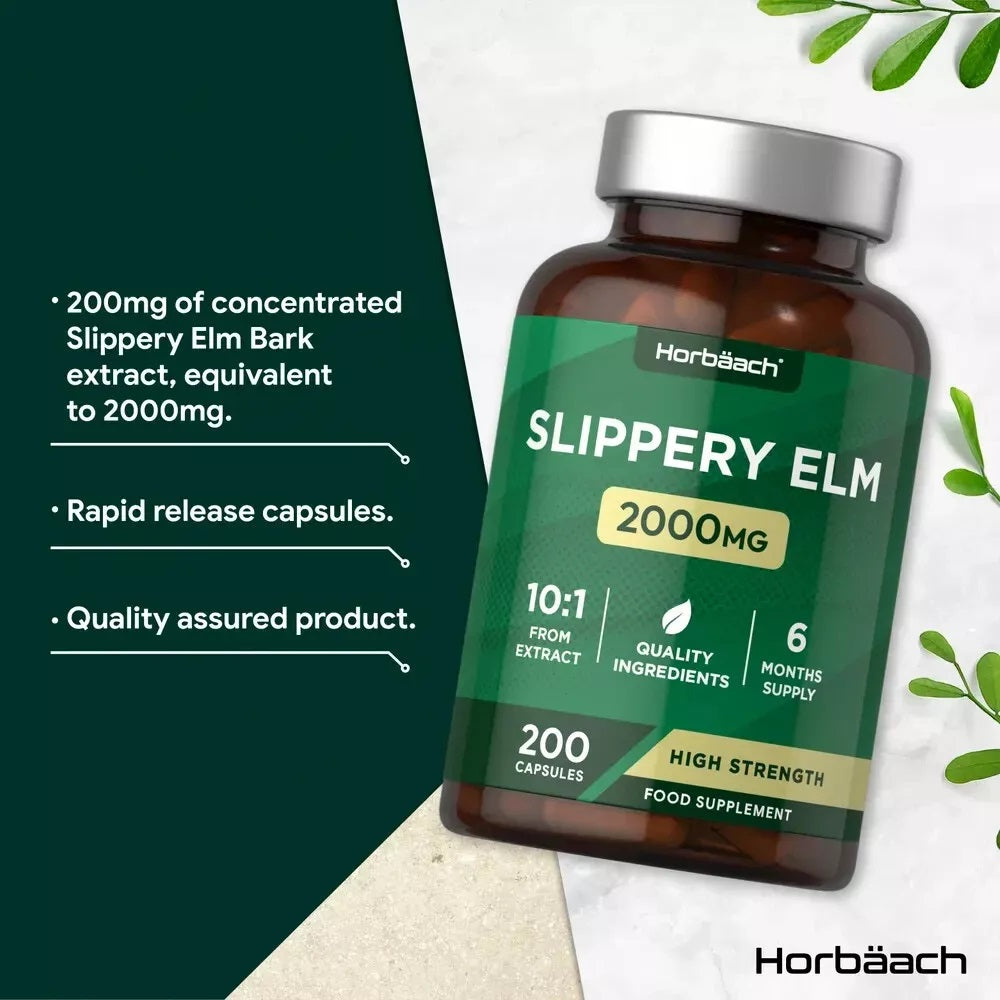 Slippery Elm 2000 mg | 200 Capsules