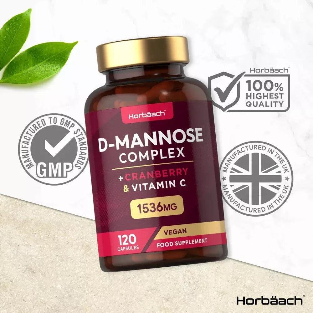 D-Mannose and Cranberry Complex 1536 mg | 120 Capsules