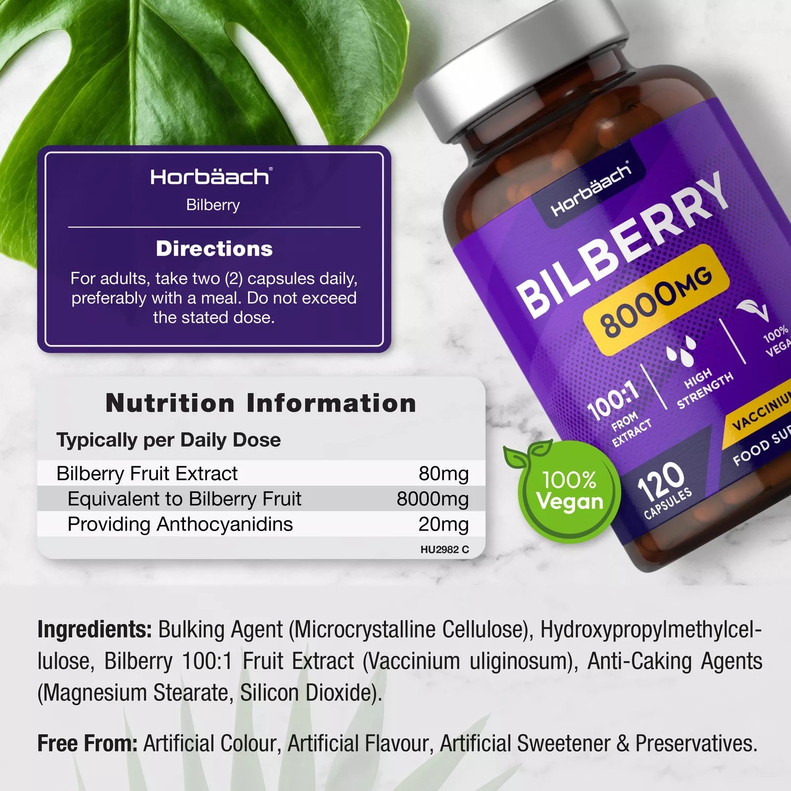 Bilberry 8000 mg | 120 Capsules