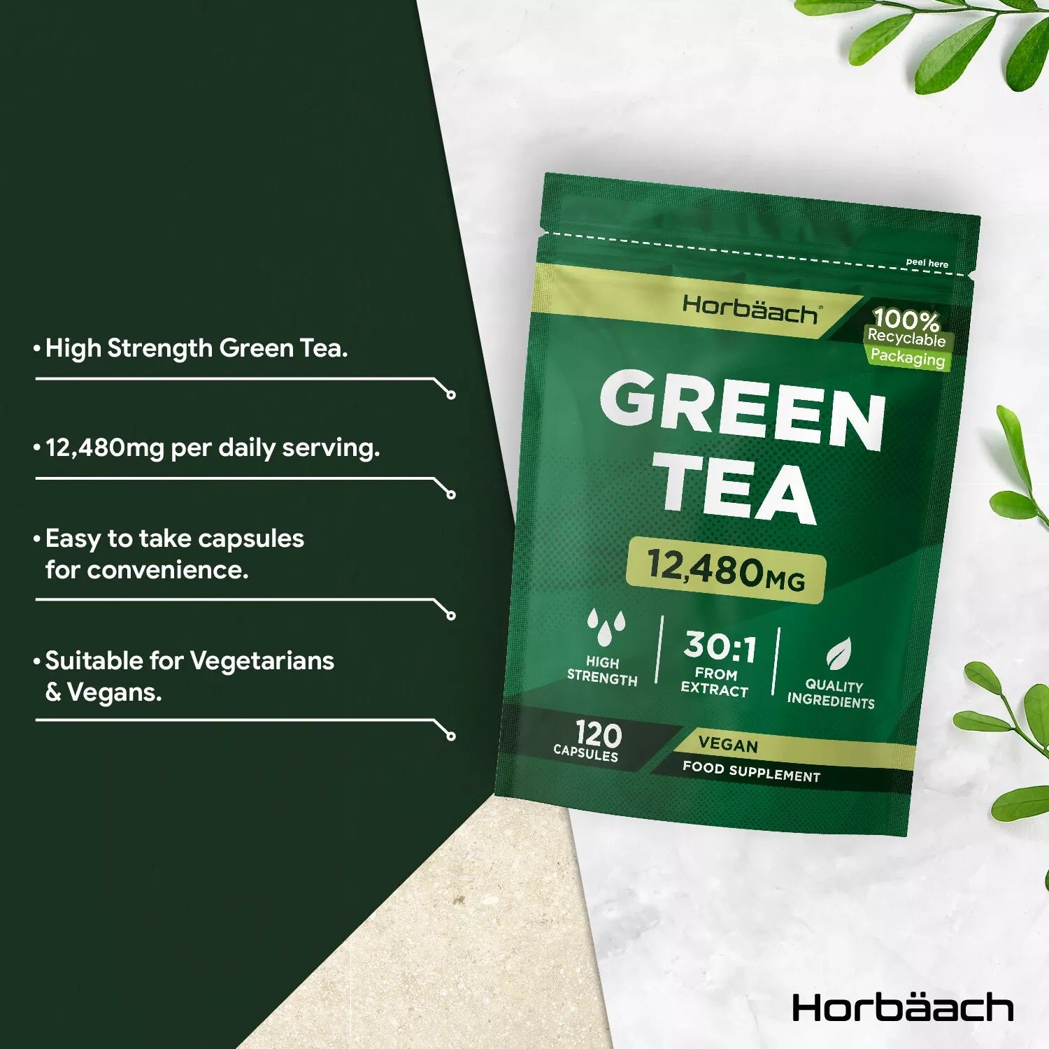 Green Tea 12,480 mg | 120 Capsules