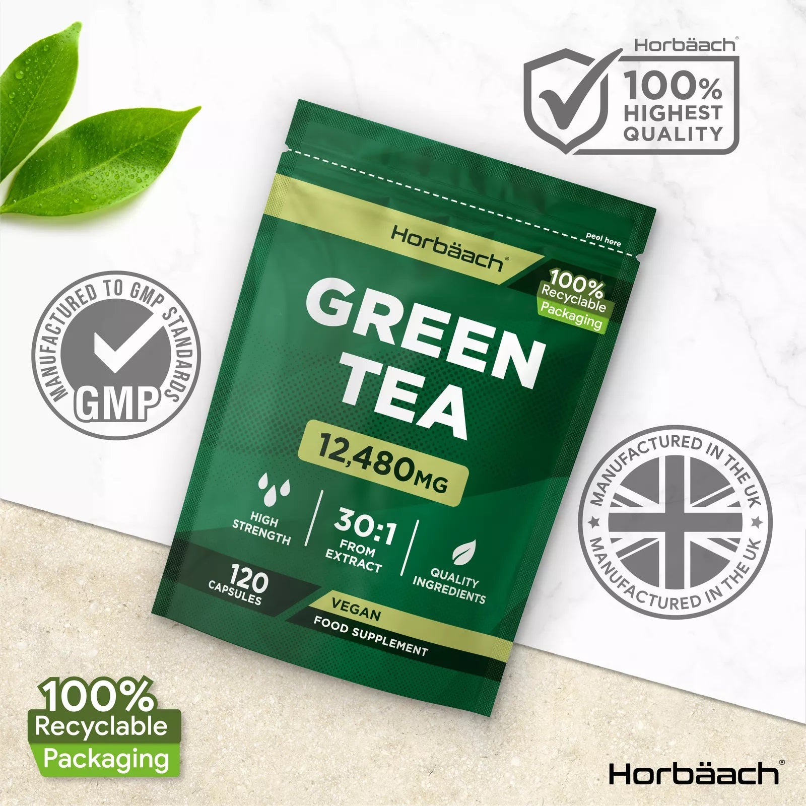 Green Tea 12,480 mg | 120 Capsules