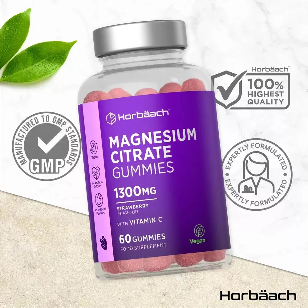 Magnesium Citrate with Vitamin C 1300 mg | 60 Gummies 