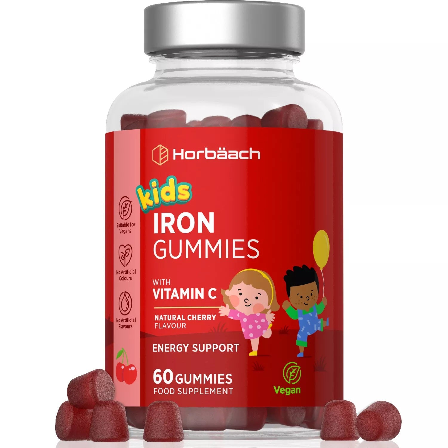 Iron with Vitamin C for Kids | 60 Gummies