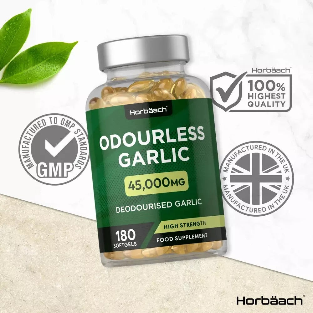 Odourless Garlic 45,000 mg | 180 Softgels