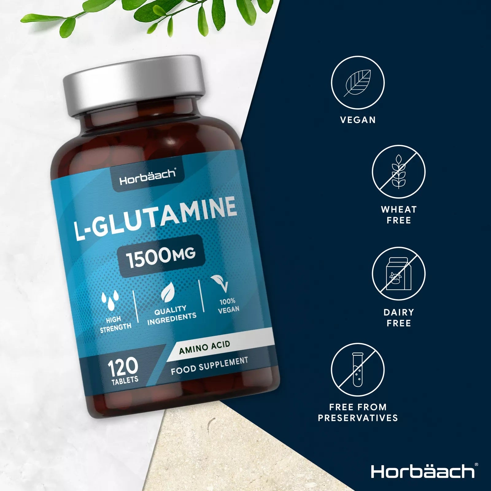 L-Glutamine 1500 mg | 120 Tablets