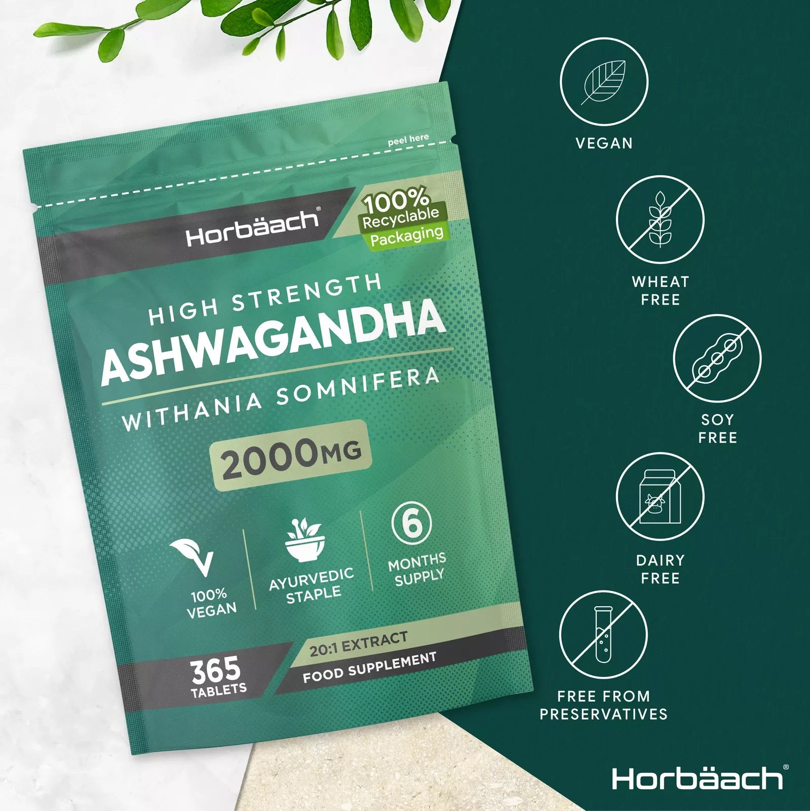 Ashwagandha 2000 mg | 365 Tablets