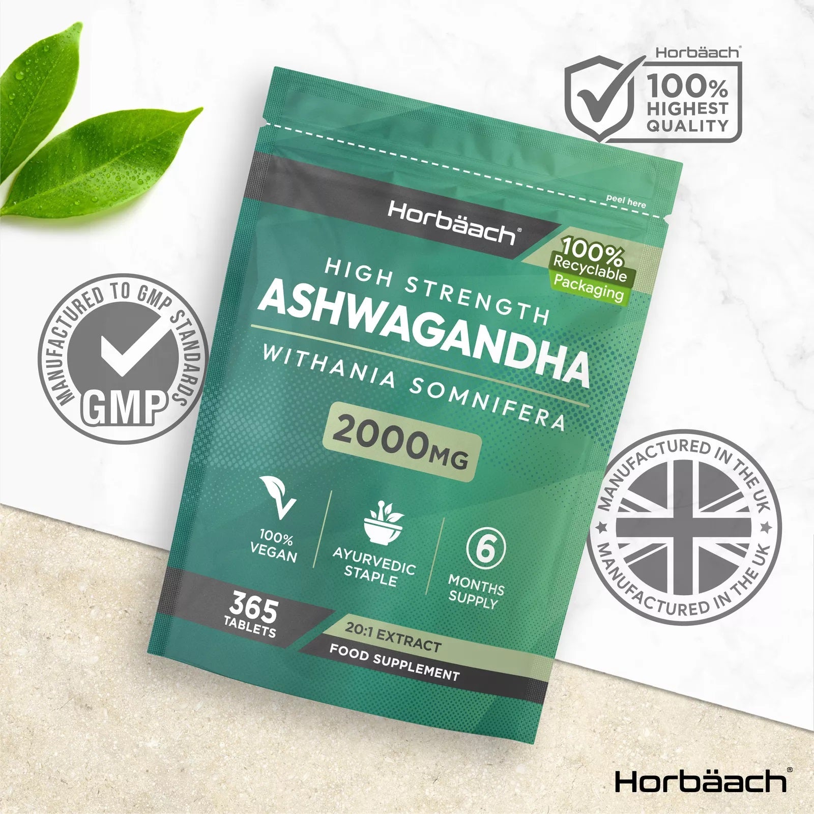 Ashwagandha 2000 mg | 365 Tablets