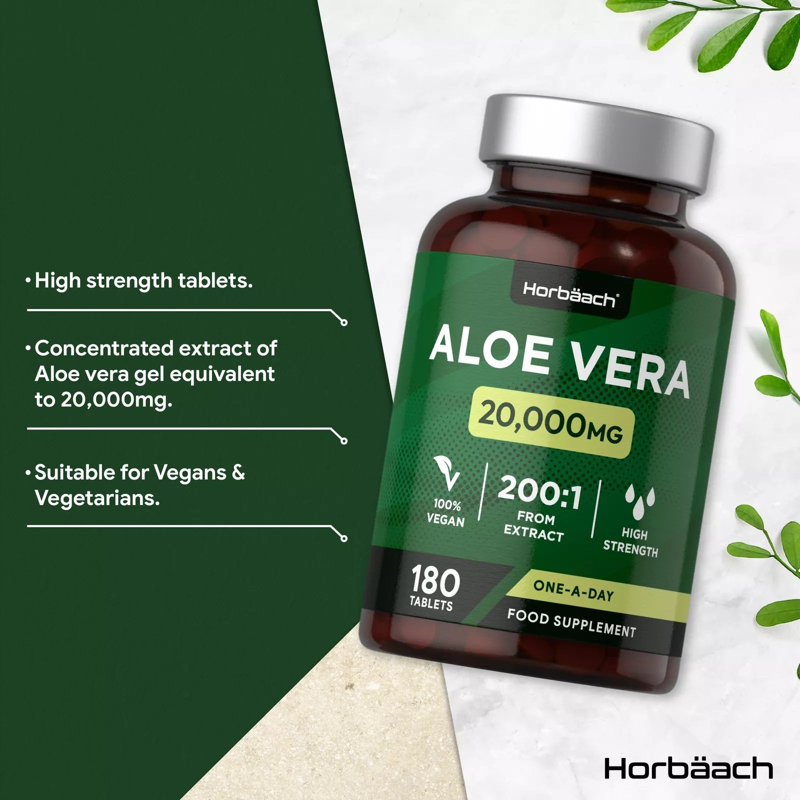 Aloe Vera 20,000 mg | 180 Tablets