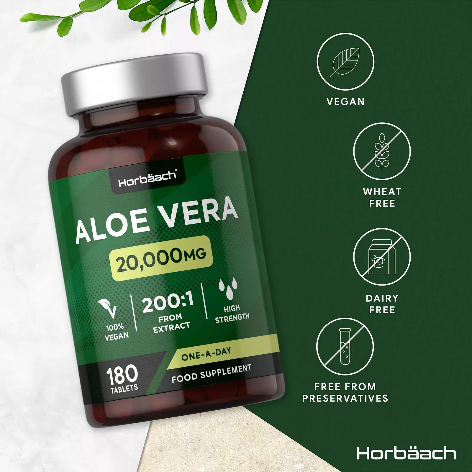 Aloe Vera 20,000 mg | 180 Tablets