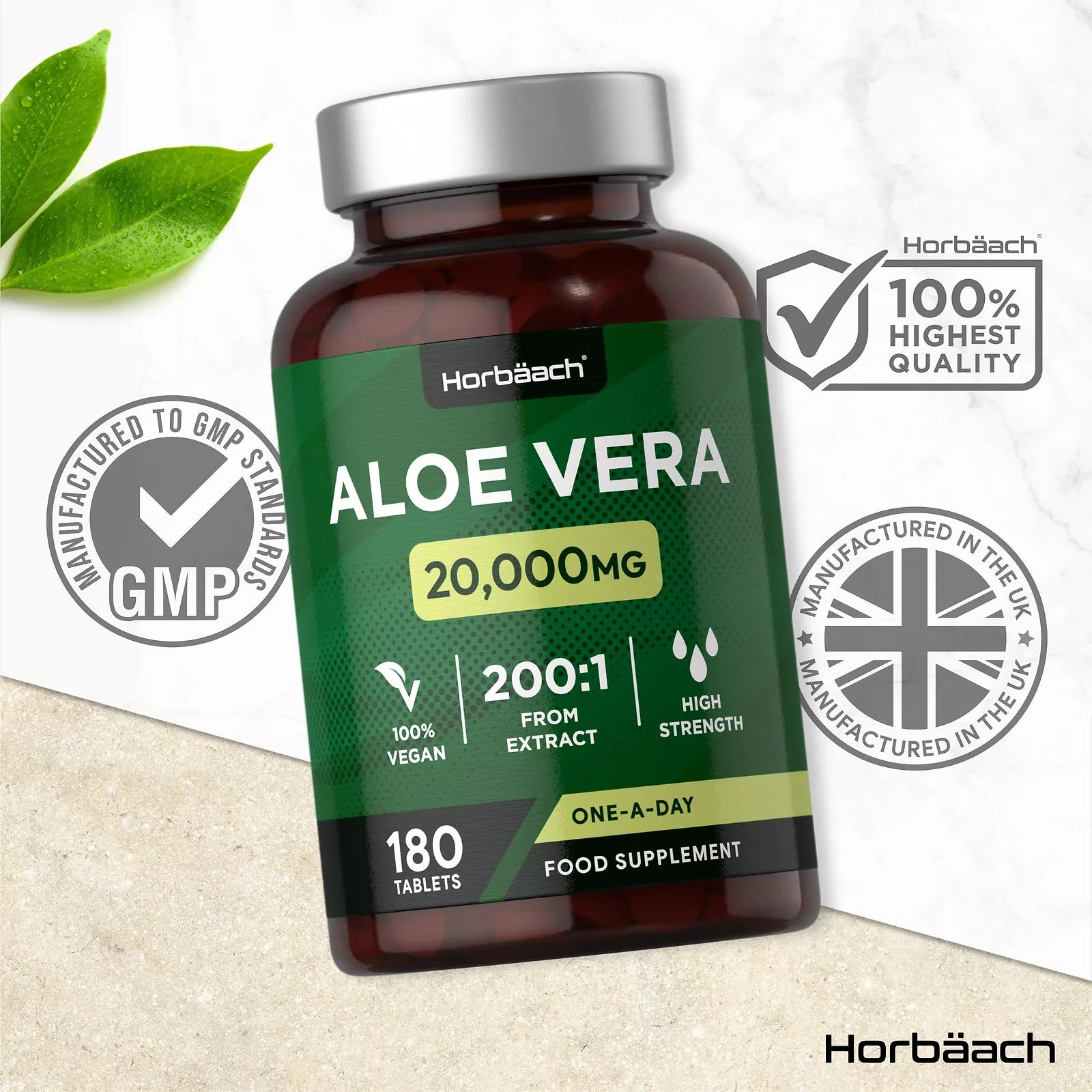 Aloe Vera 20,000 mg | 180 Tablets