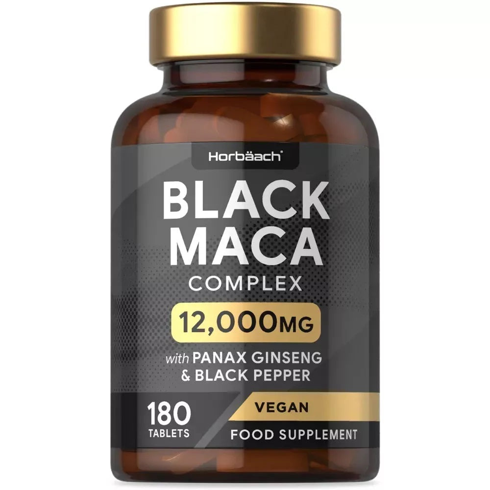 Black Maca Root Complex 12,000 mg | 180 Tablets