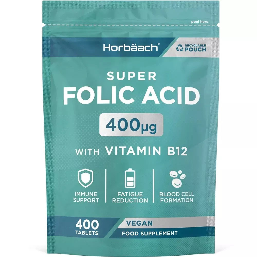 Folic Acid 400 ug with Vitamin B12 | 400 Tablets