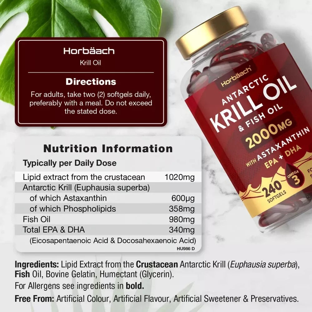 Antarctic Krill Oil 2000 mg | 240 Softgels