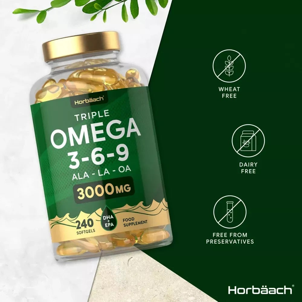 Omega 3-6-9 3000 mg with EPA, DHA & ALA | 240 Softgels