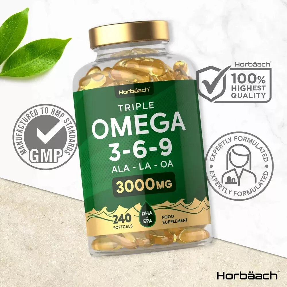 Omega 3-6-9 3000 mg with EPA, DHA & ALA | 240 Softgels