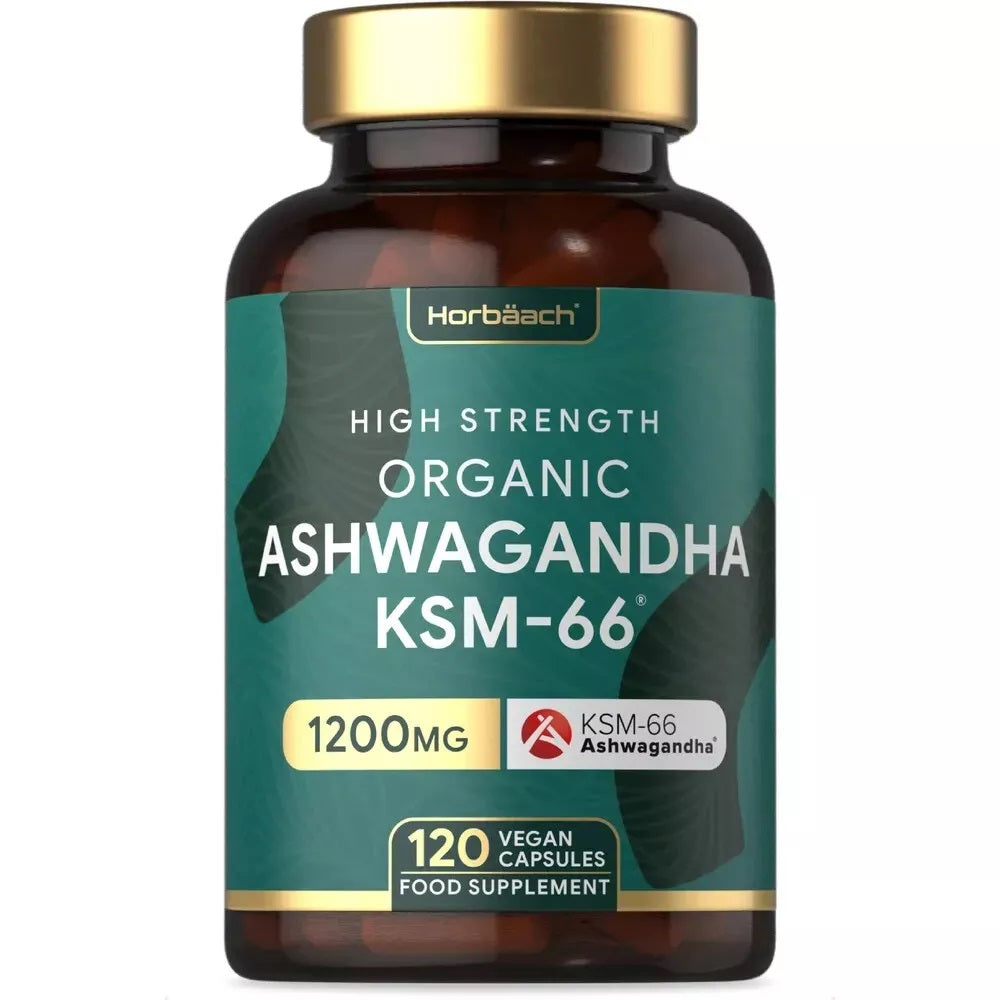 Ashwagandha KSM-66 1200 mg | Organic | 120 Capsules