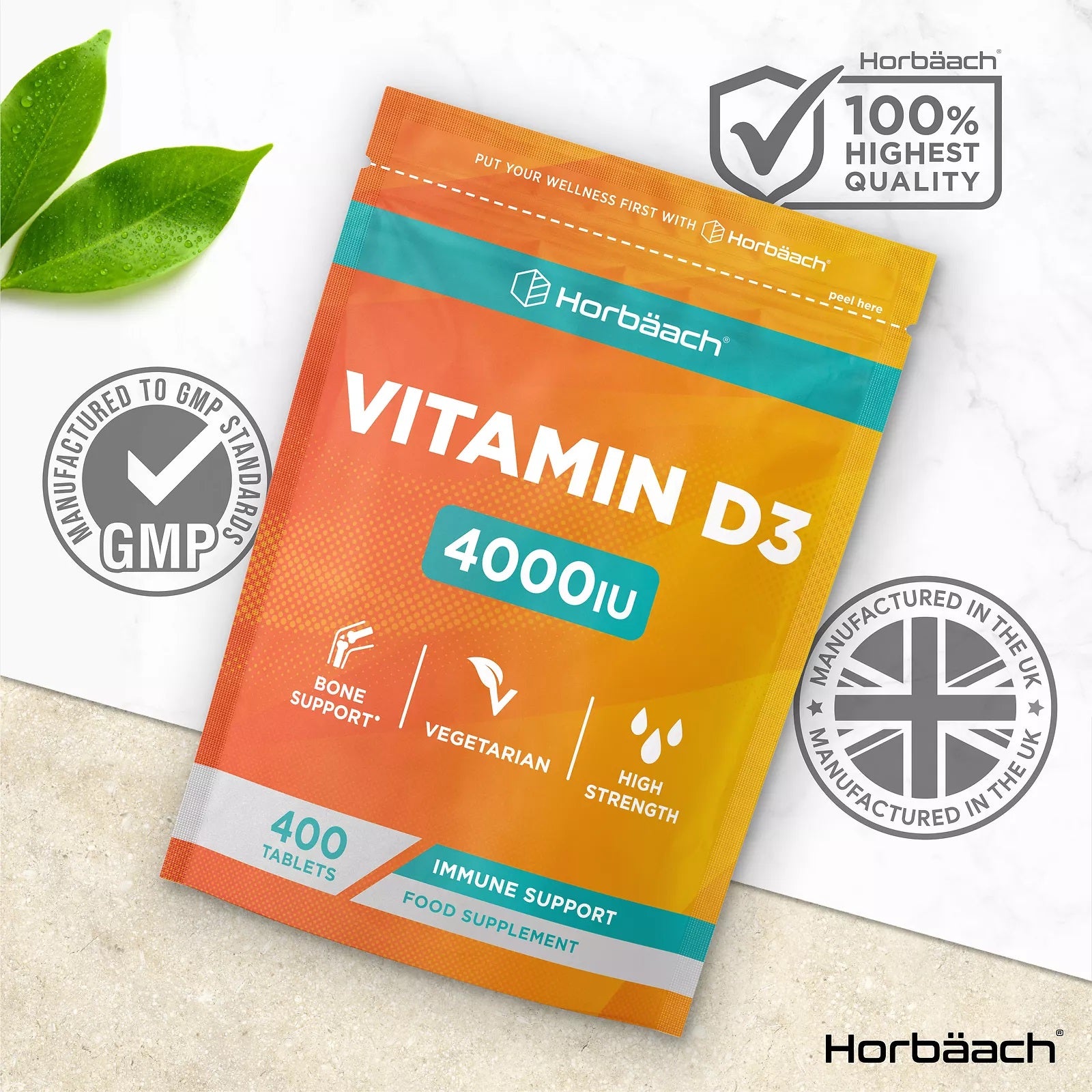 Vitamin D 4000 IU | 400 Tablets