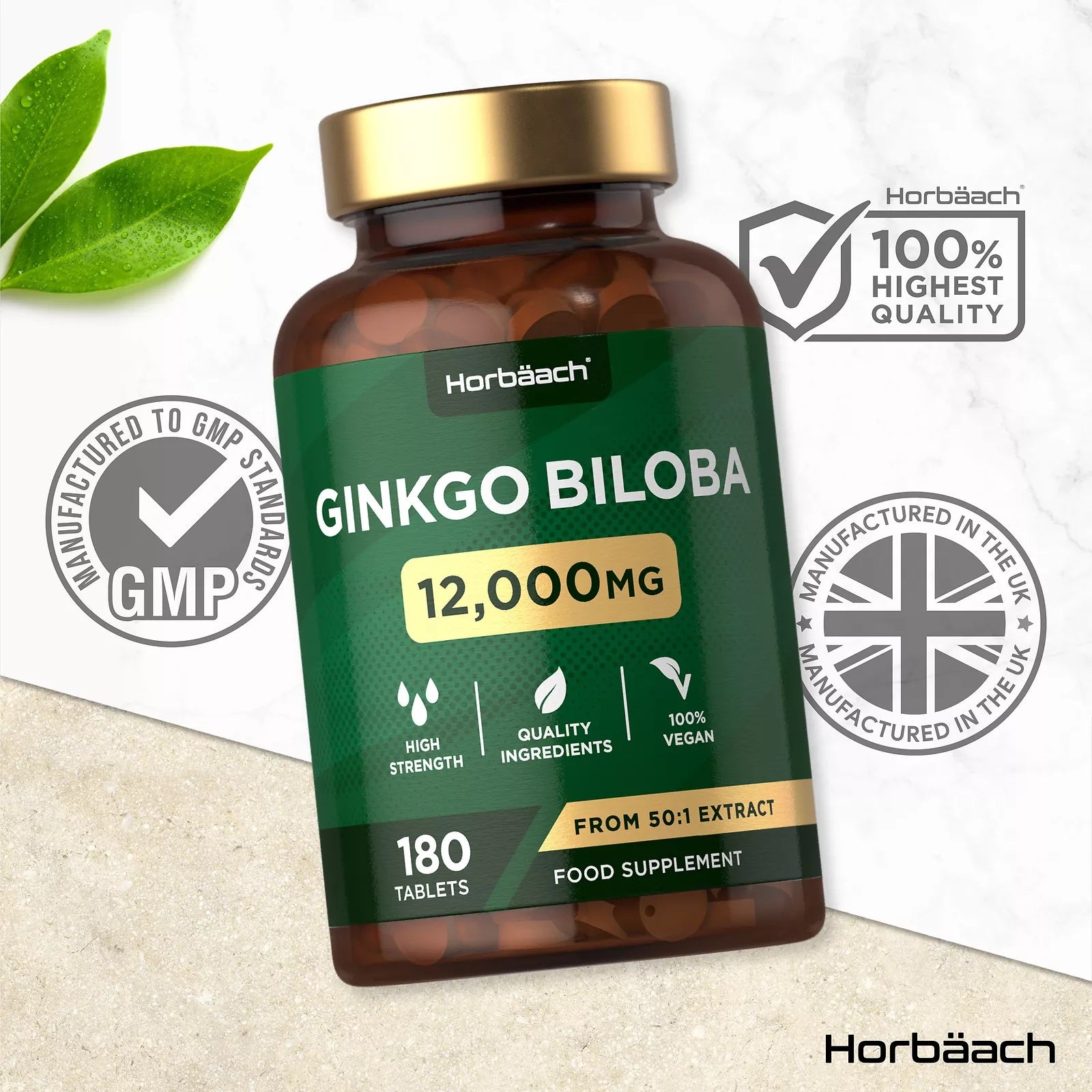 Ginkgo Biloba 12,000 mg | 180 Tablets