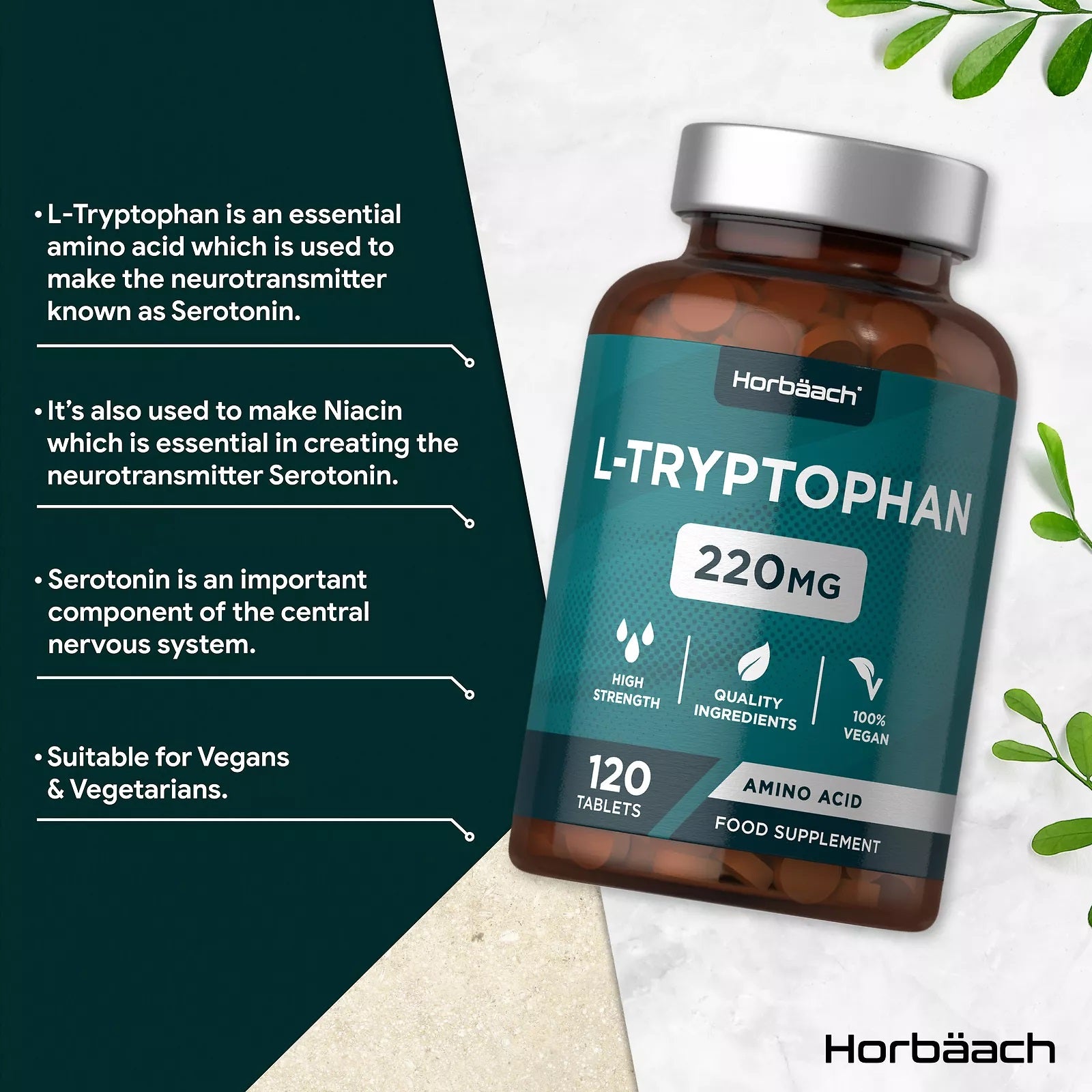 L-Tryptophan 220 mg | 90 Tablets