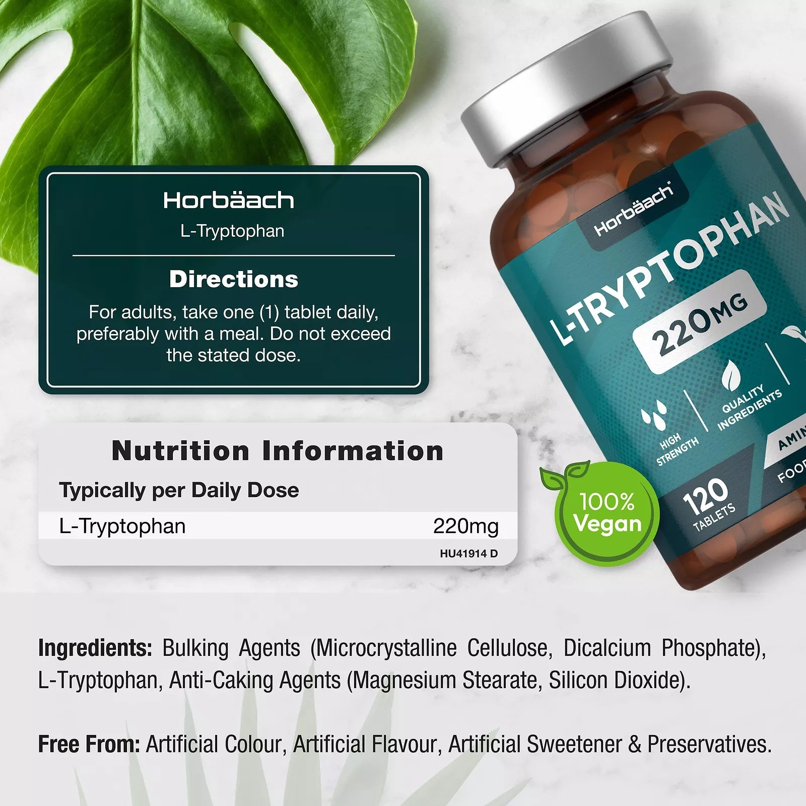 L-Tryptophan 220 mg | 90 Tablets