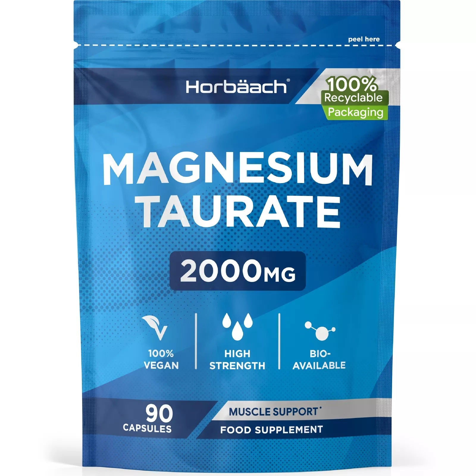 Magnesium Taurate 2000 mg | 90 Capsules