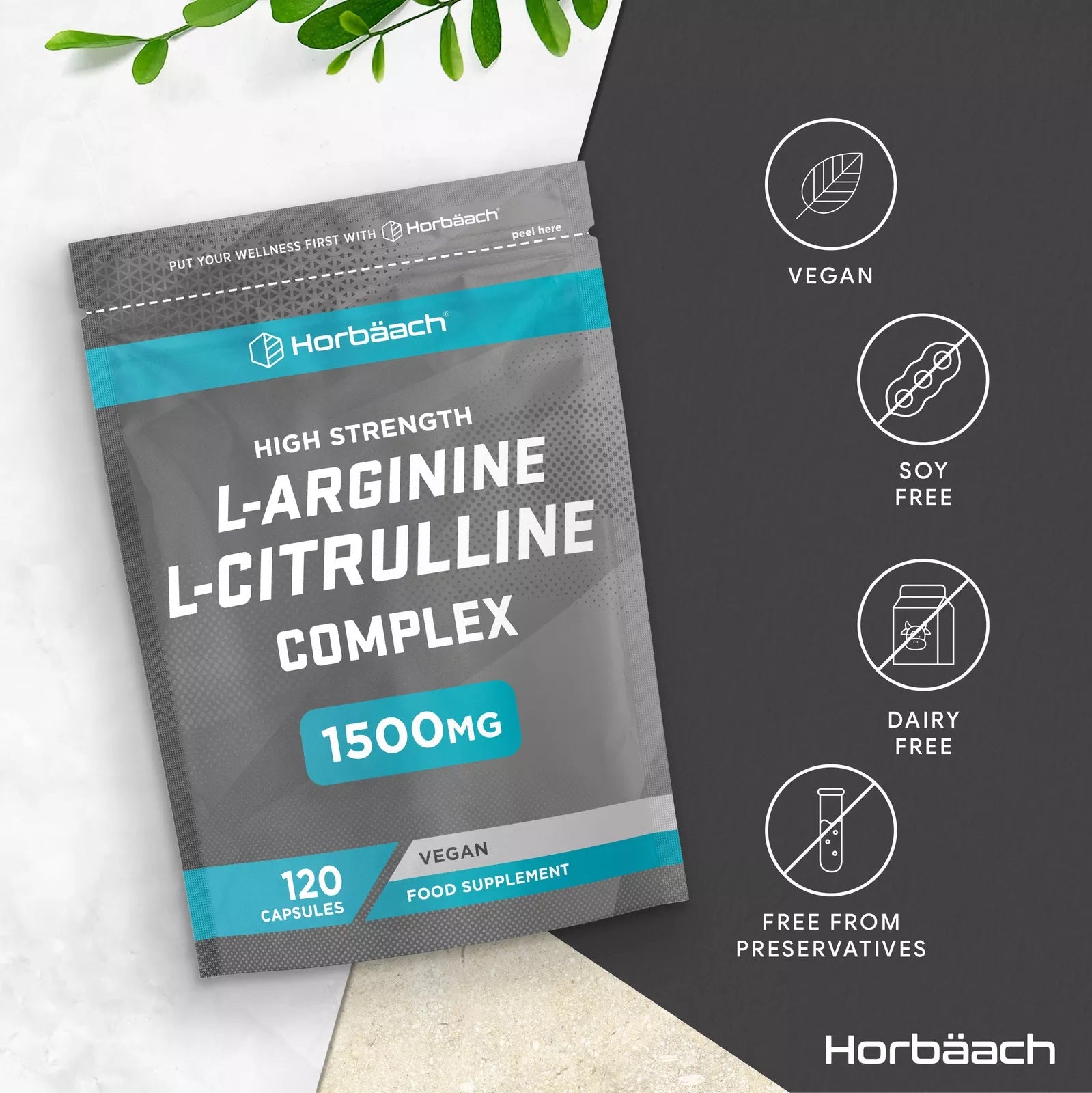 L-Arginine and L-Citrulline 1500 mg | 120 Capsules