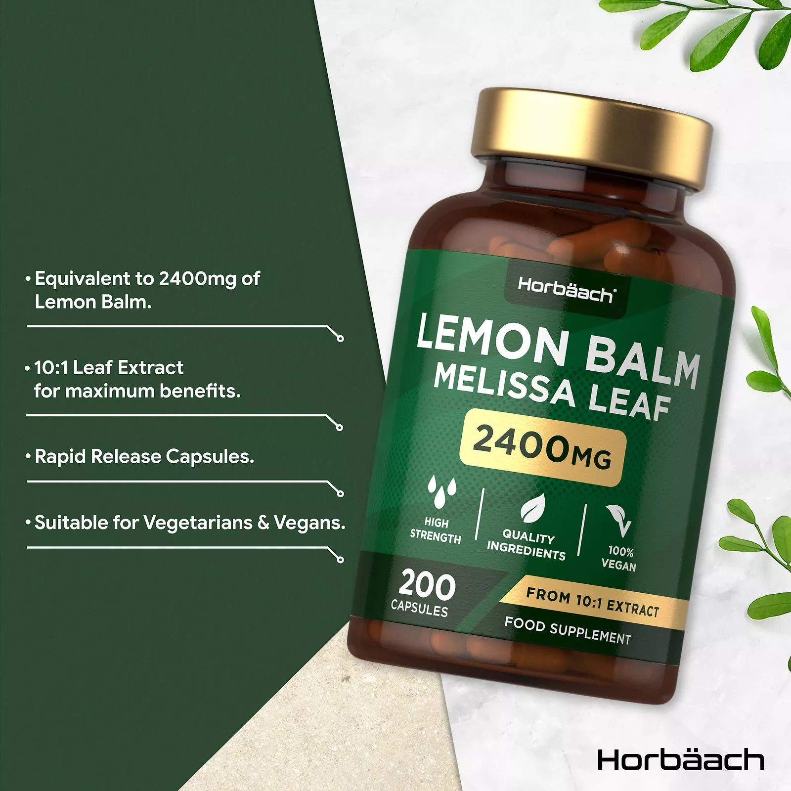 Lemon Balm 2400 mg | 200 Capsules