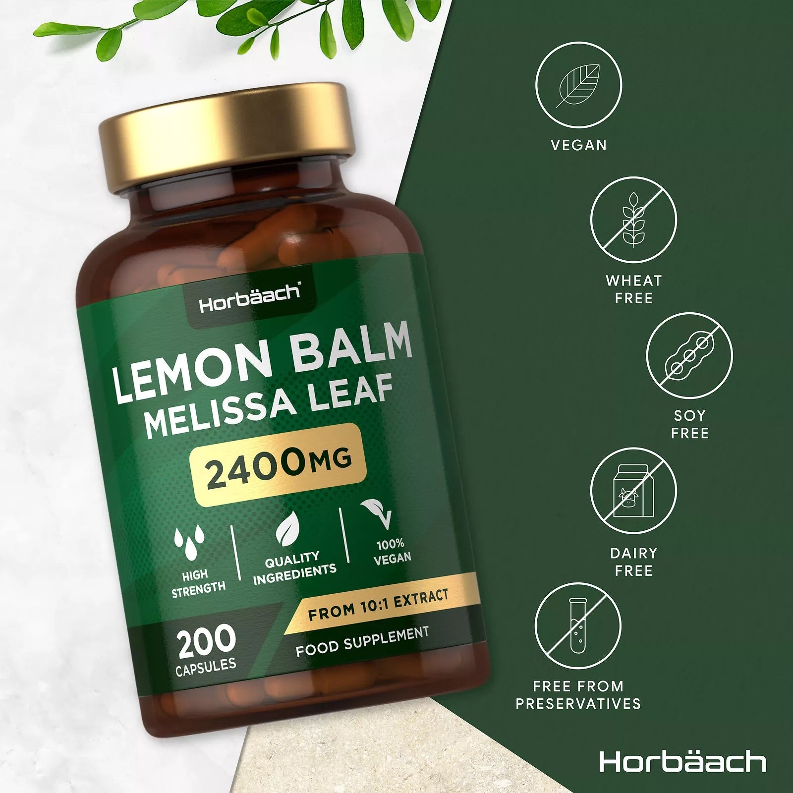 Lemon Balm 2400 mg | 200 Capsules