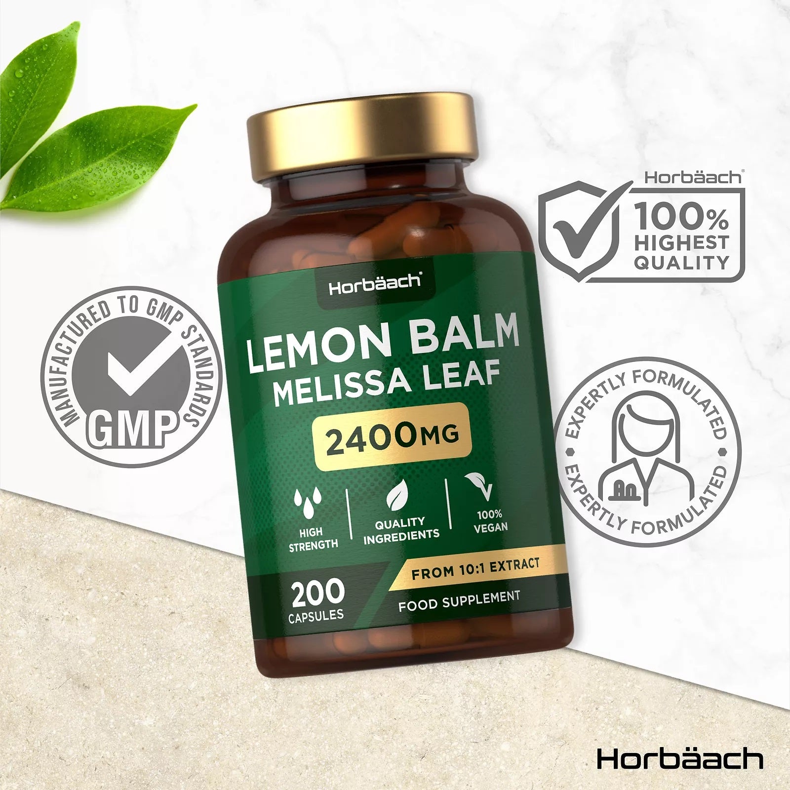 Lemon Balm 2400 mg | 200 Capsules