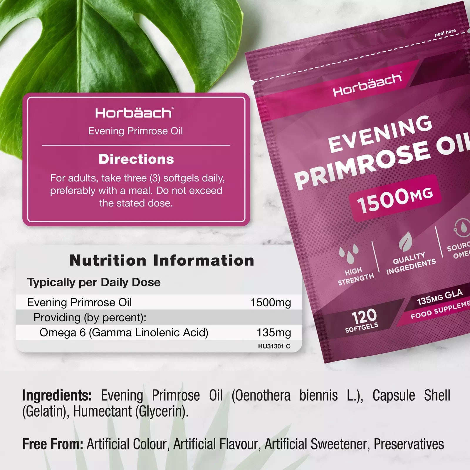 Evening Primrose Oil 1500 mg | 120 Softgels