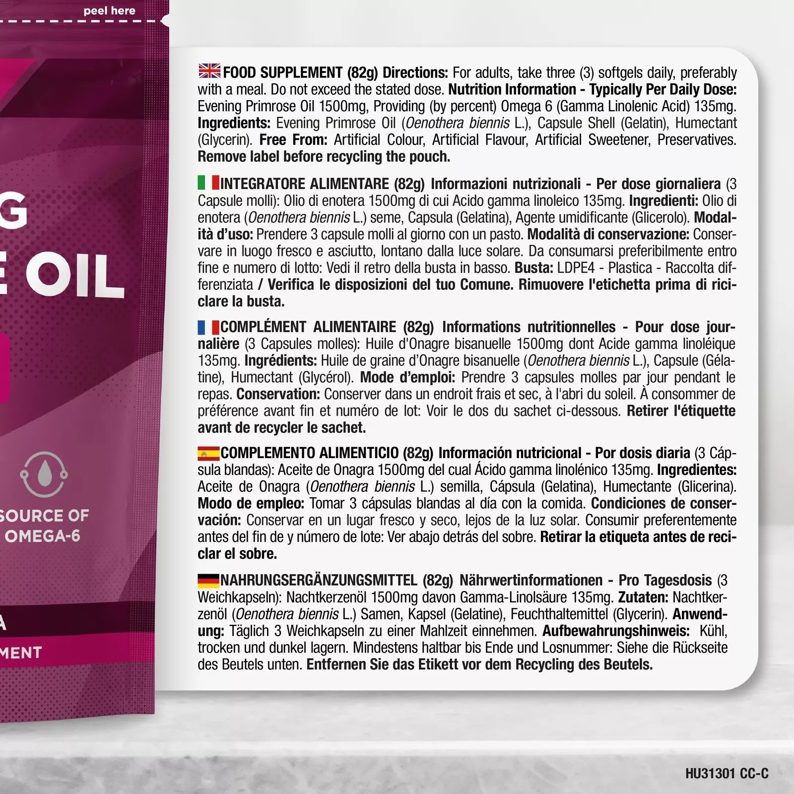 Evening Primrose Oil 1500 mg | 120 Softgels