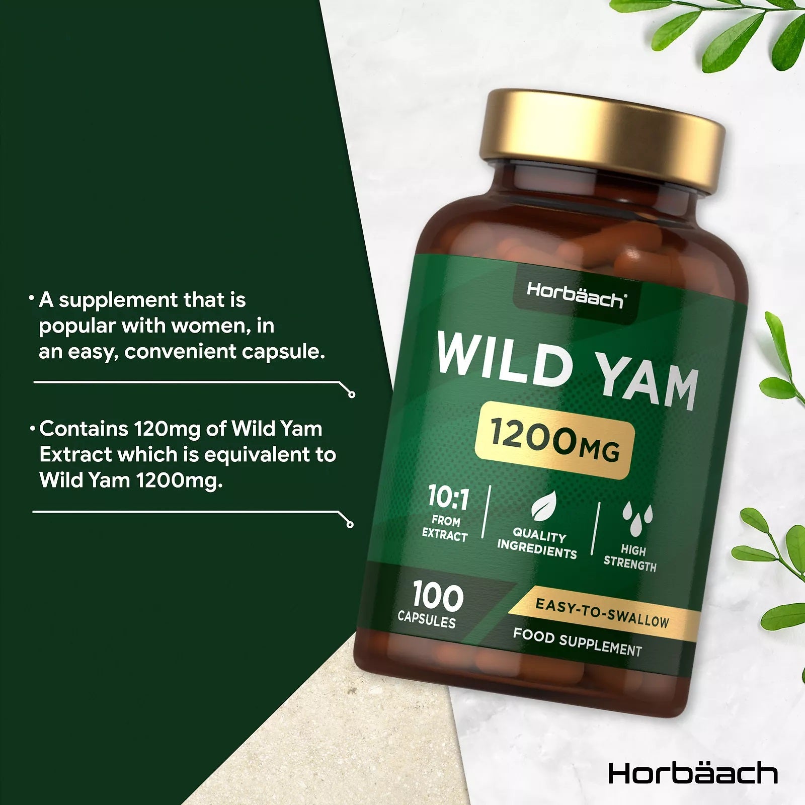 Wild Yam 1200 mg |100 Capsules