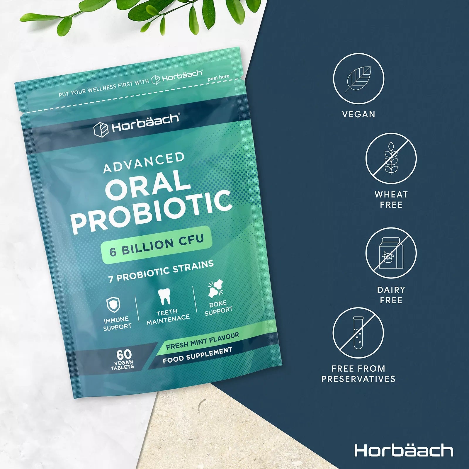 Oral Probiotics 6 Billion CFU | 60 Chewable Tablets