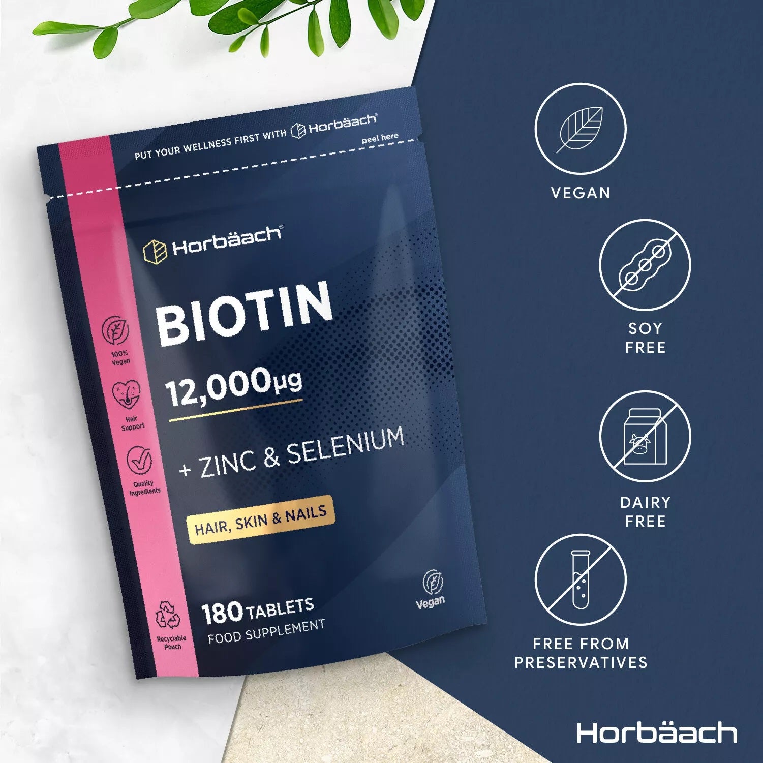 Biotin 12,000 ug | 180 Tablets