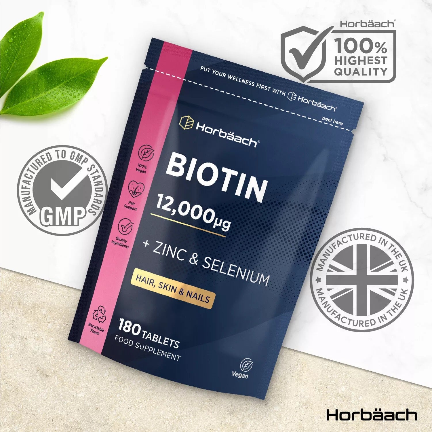 Biotin 12,000 ug | 180 Tablets