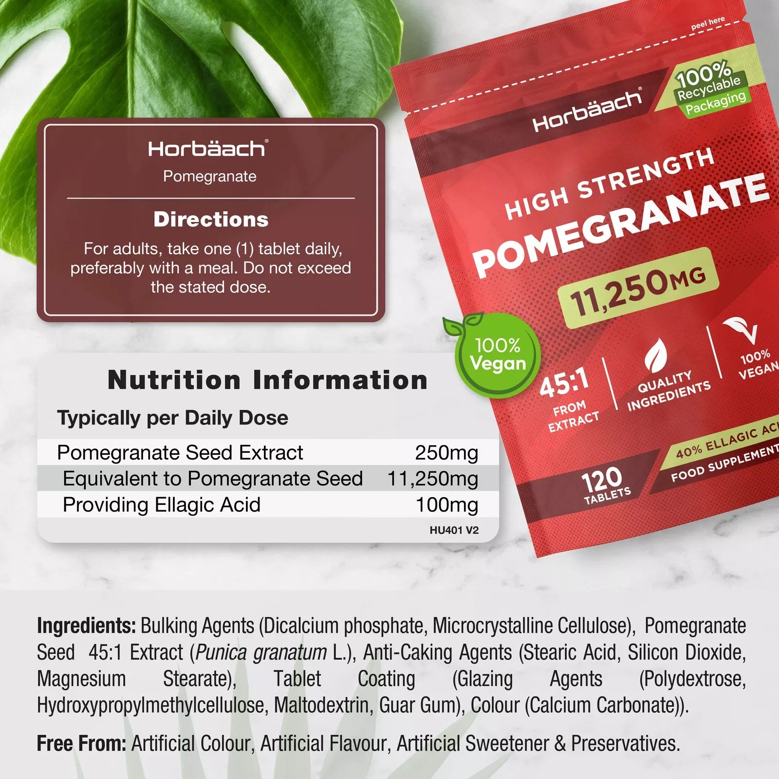 Pomegranate 11250 mg | 120 Tablets