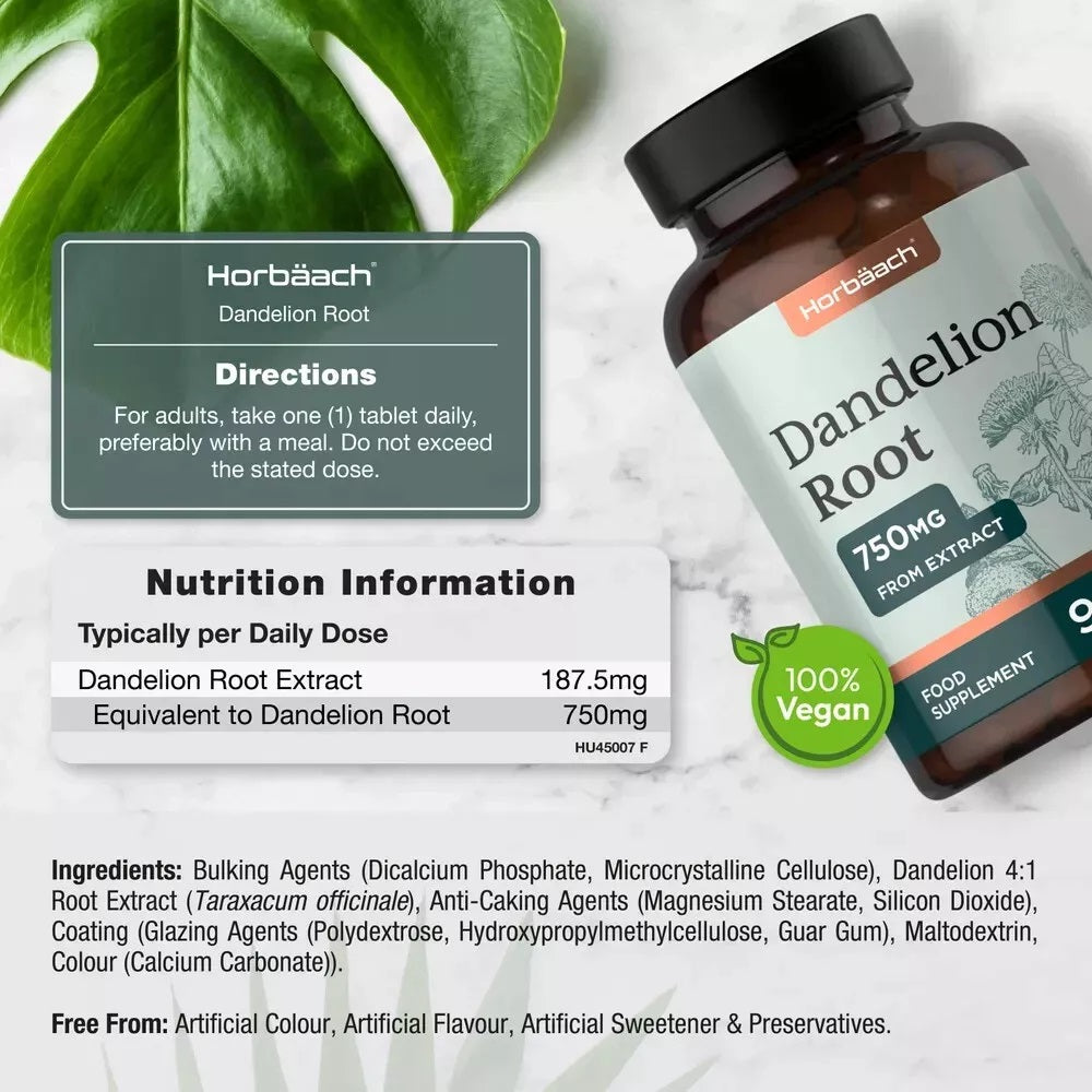 Dandelion Root 750 mg | 90 Tablets