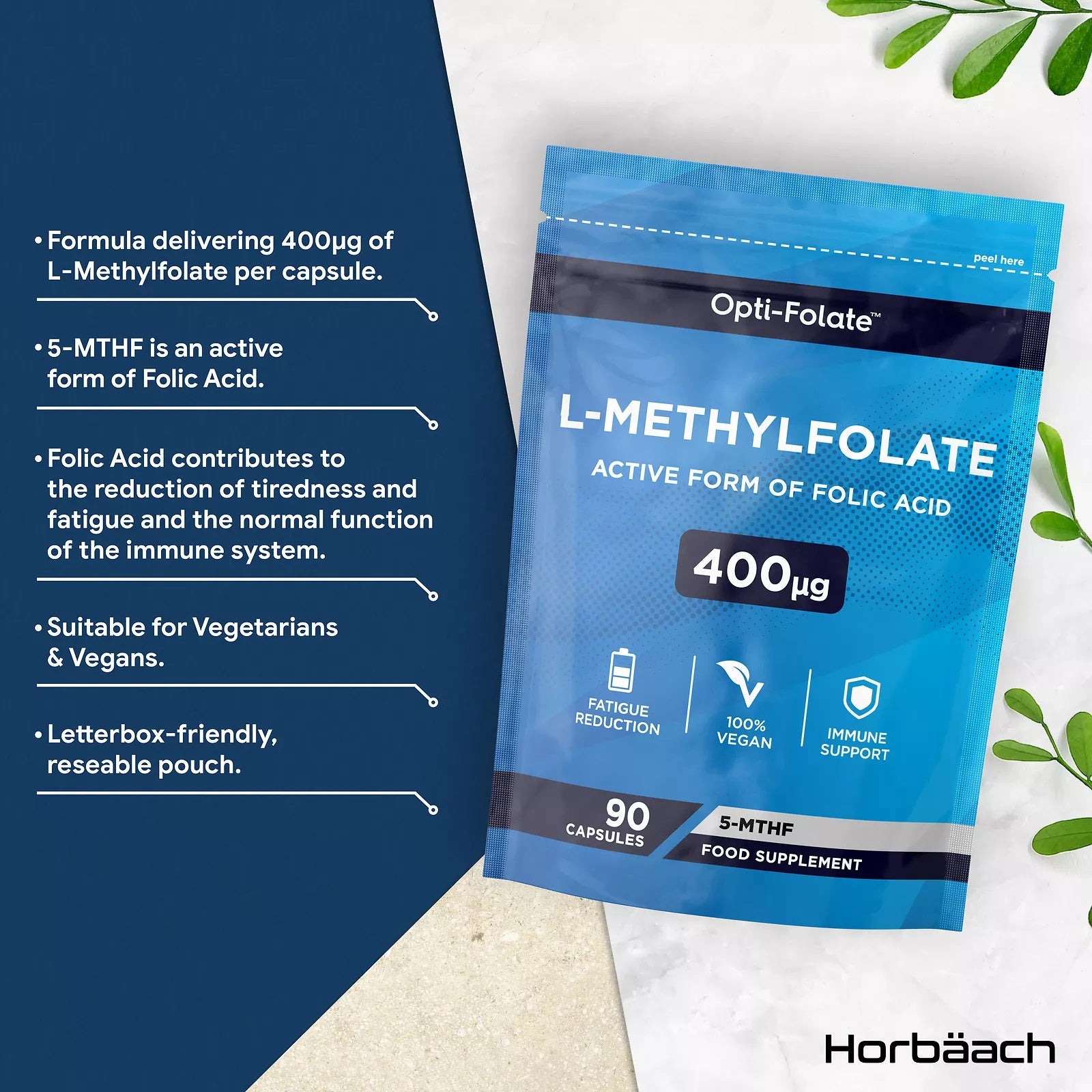 L-Methylfolate 400 ug | 90 Capsules