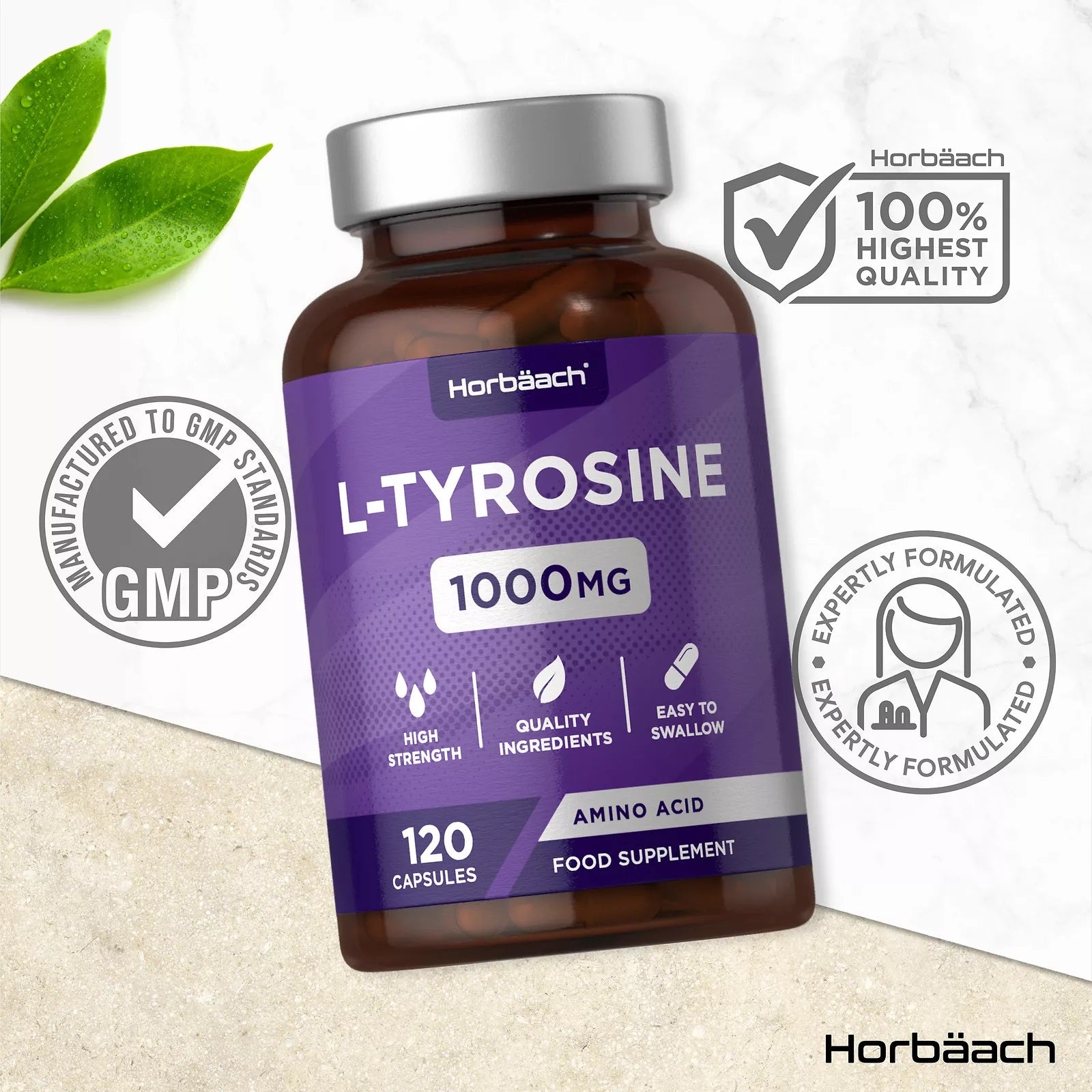 L-Tyrosine 1000 mg | 120 Capsules