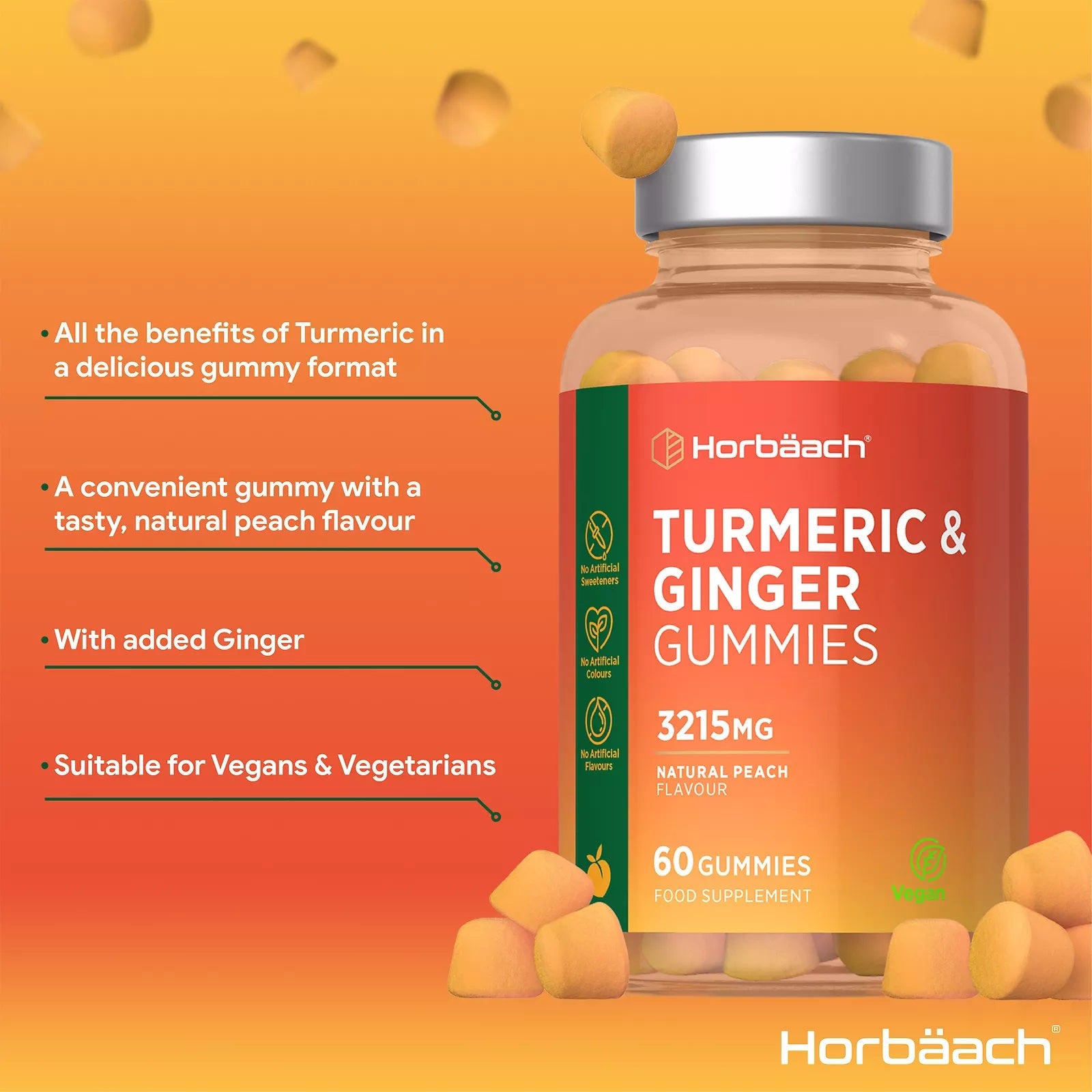 Turmeric and Ginger 3215 mg | 60 Gummies