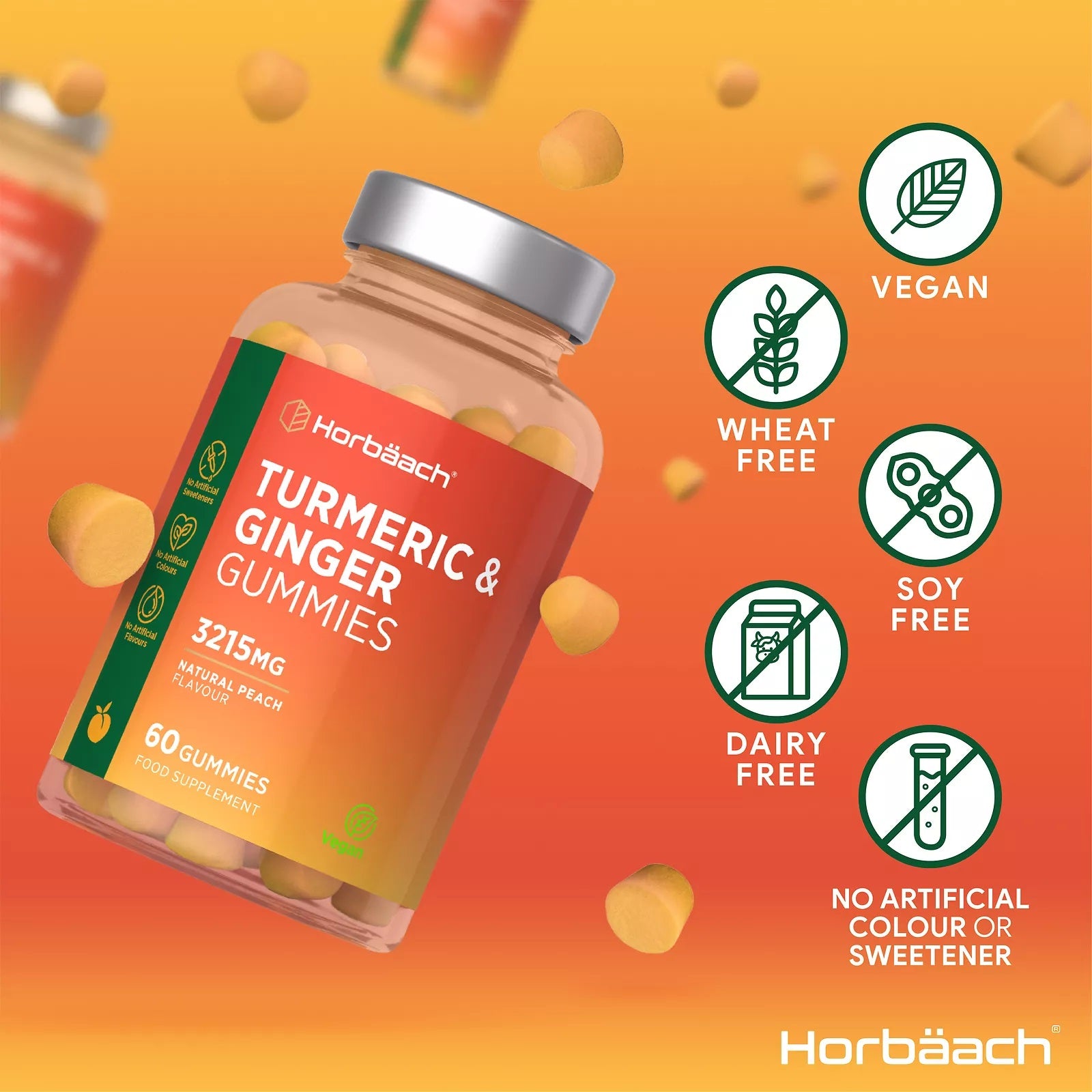 Turmeric and Ginger 3215 mg | 60 Gummies