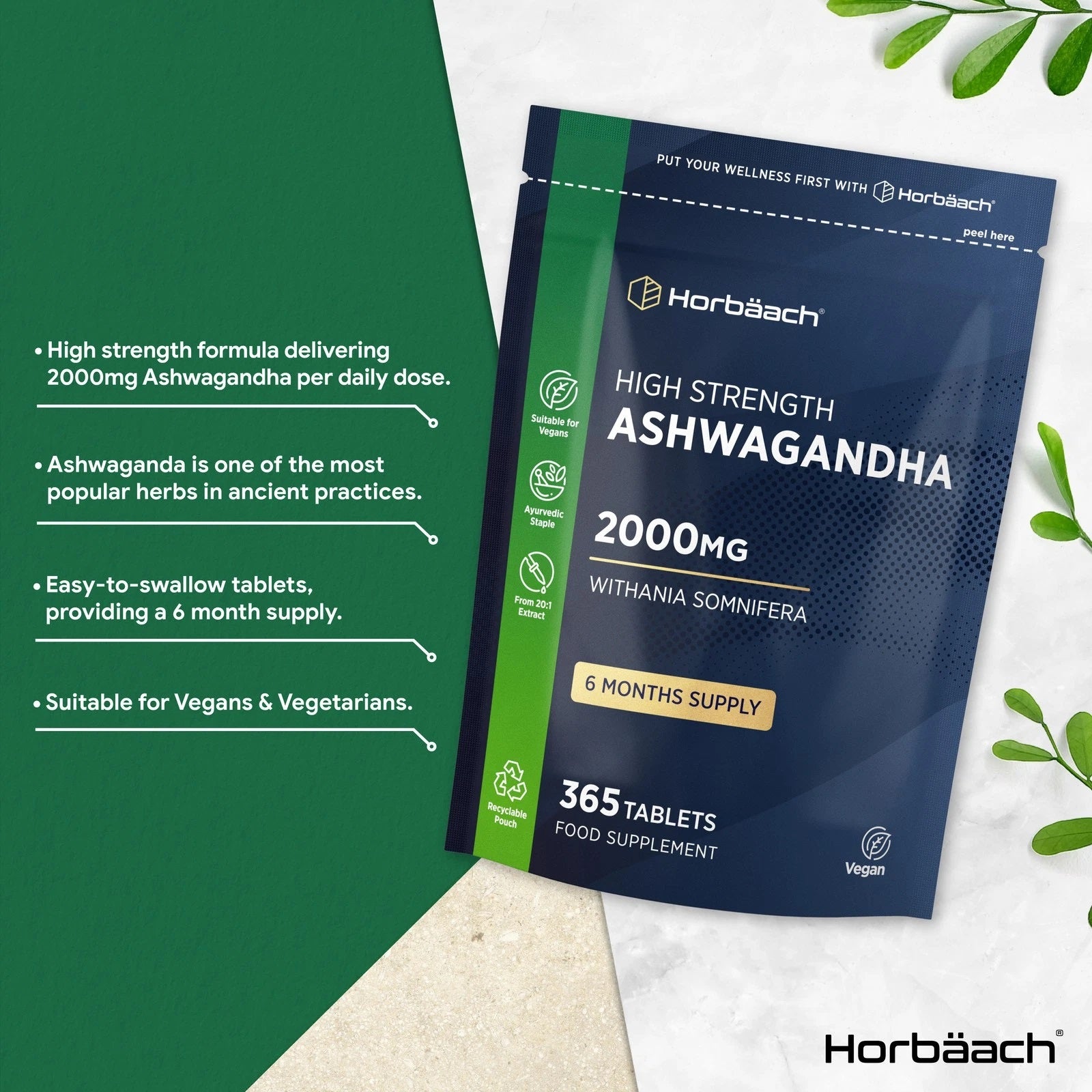 Ashwagandha 2000 mg | 365 Tablets