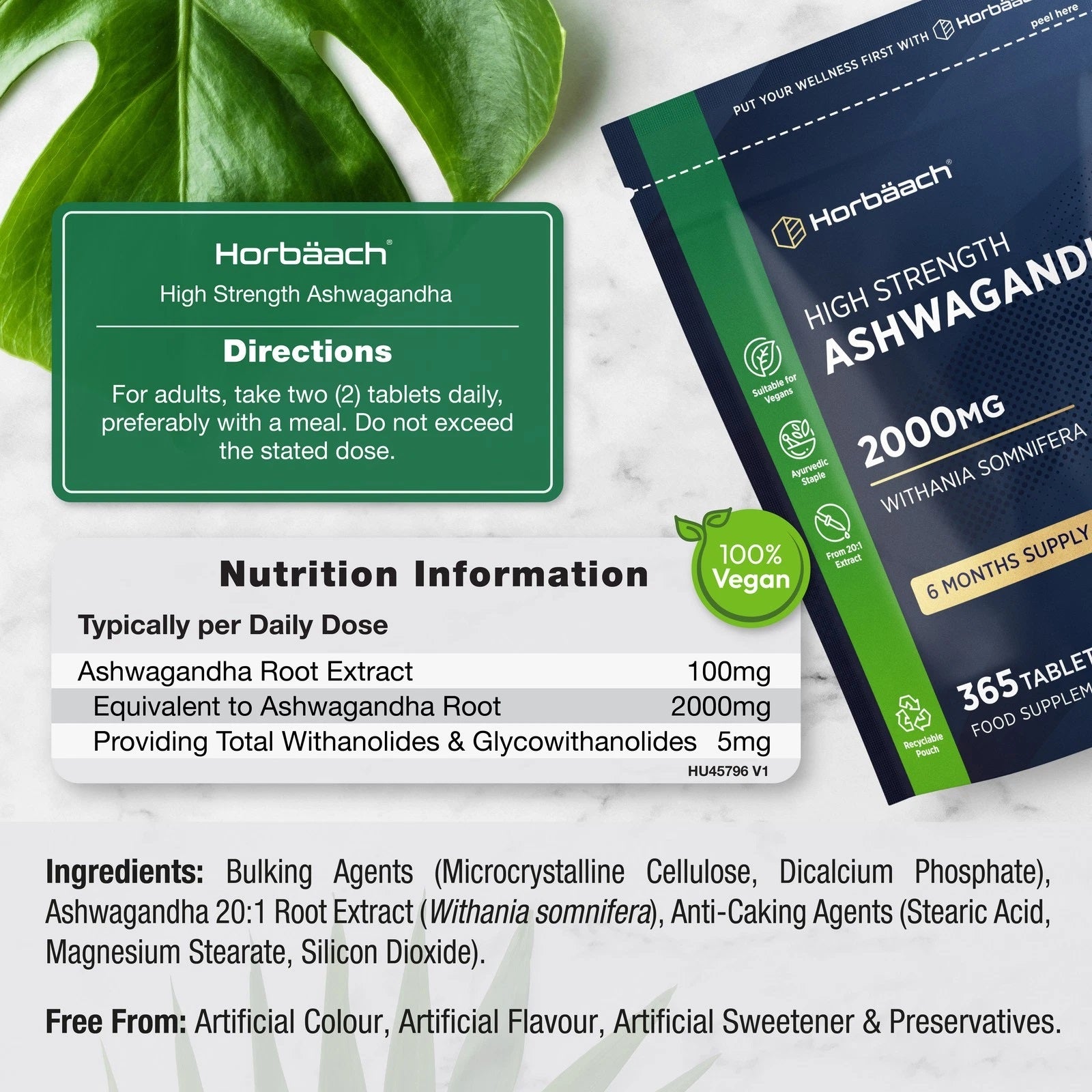 Ashwagandha 2000 mg | 365 Tablets