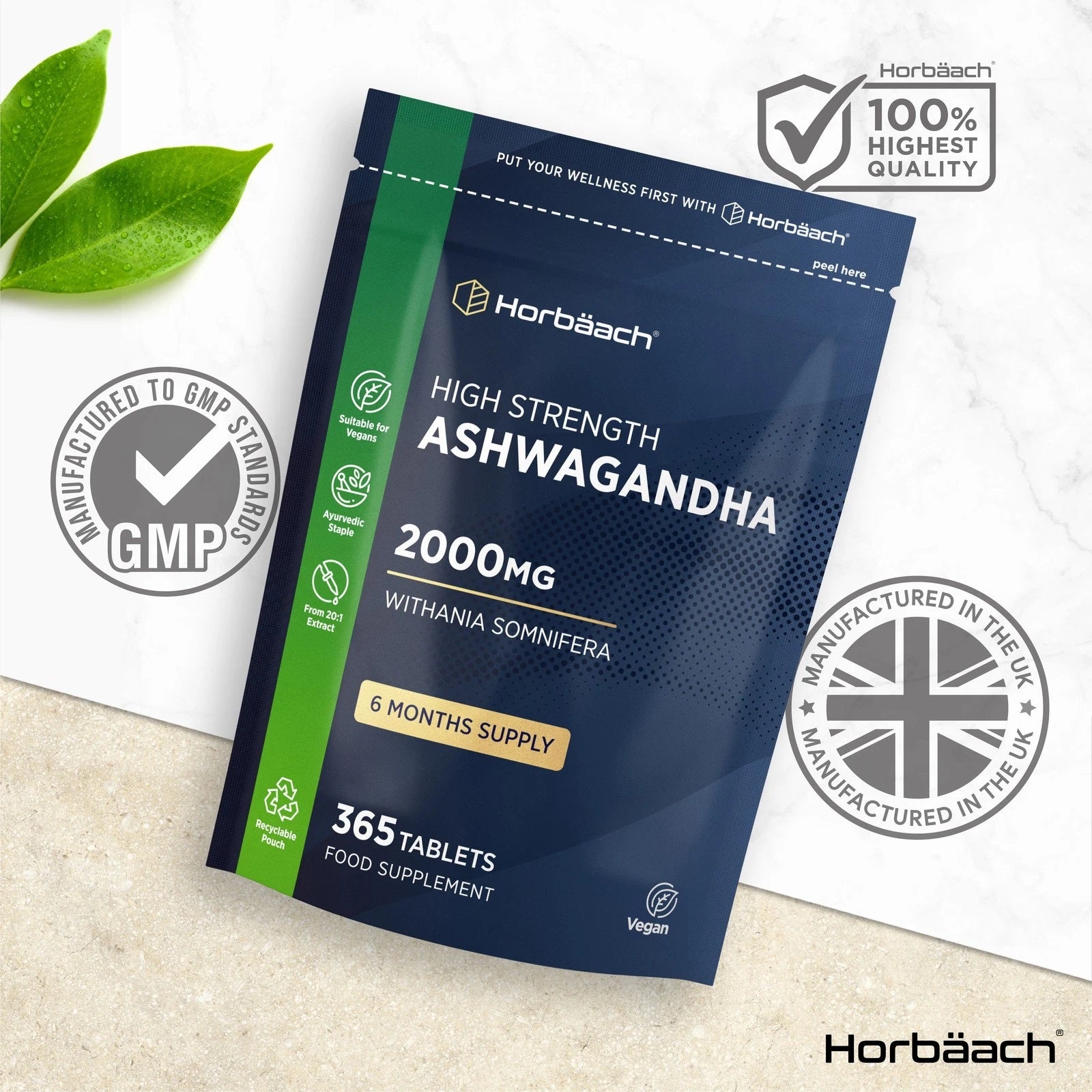 Ashwagandha 2000 mg | 365 Tablets