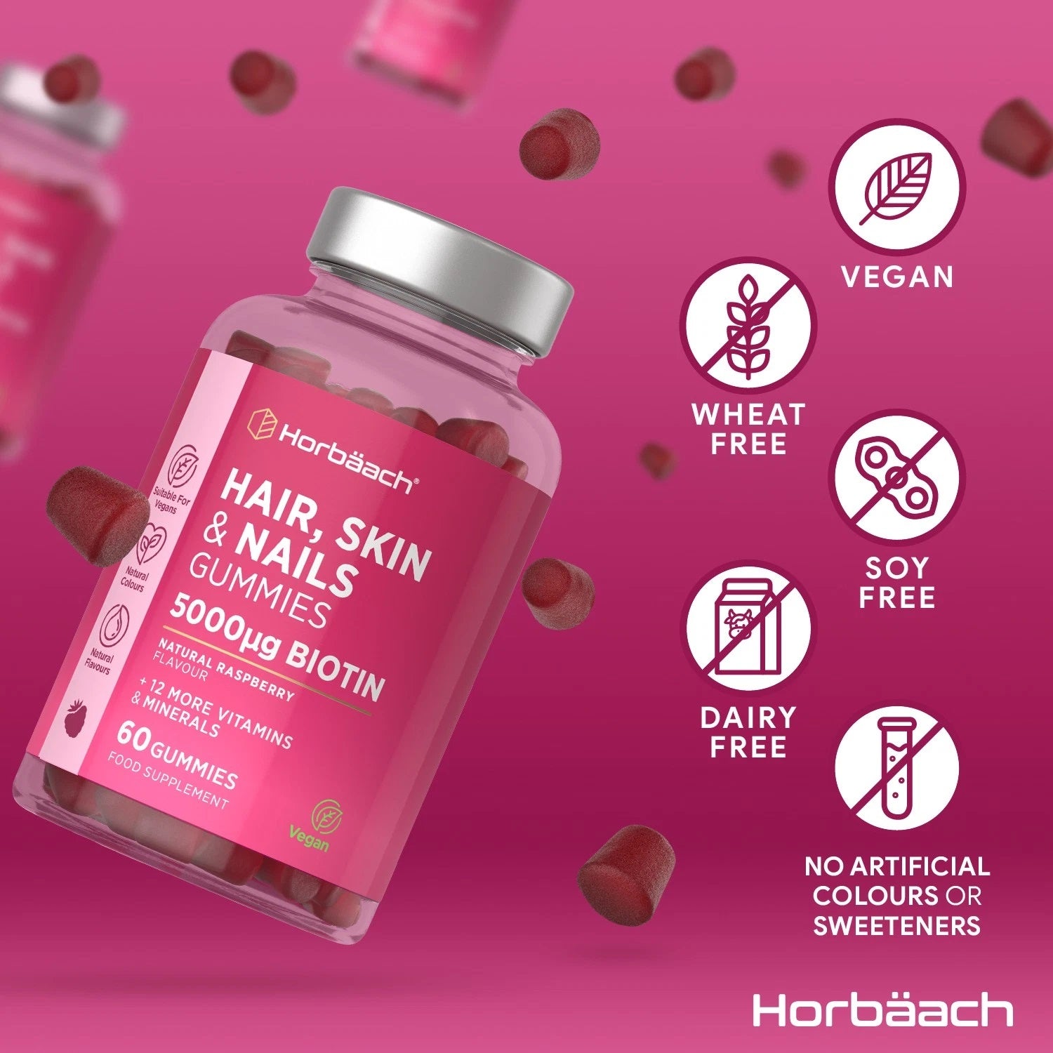Hair Skin and Nails Complex | 60 Gummies