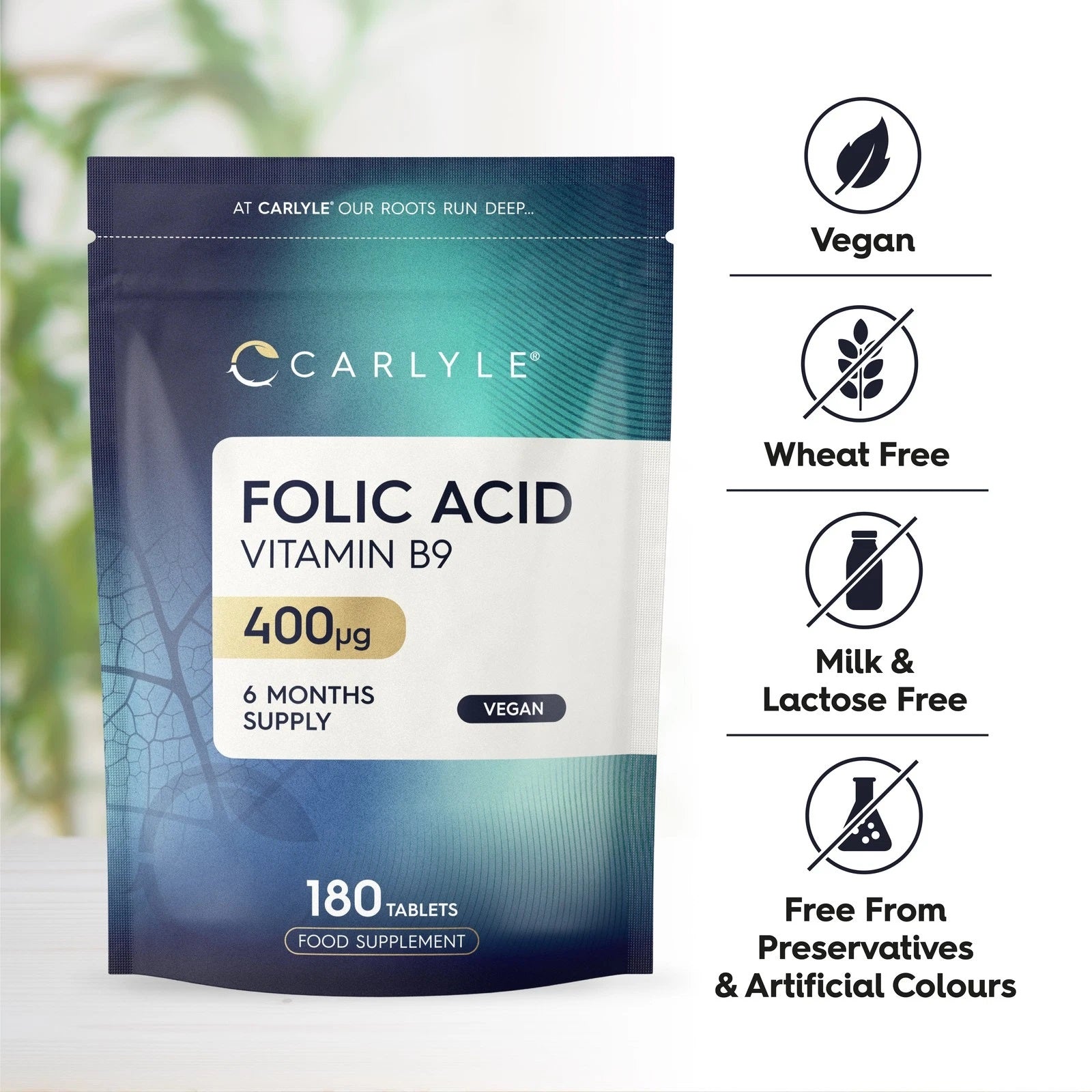 Folic Acid 400 ug | 180 Tablets