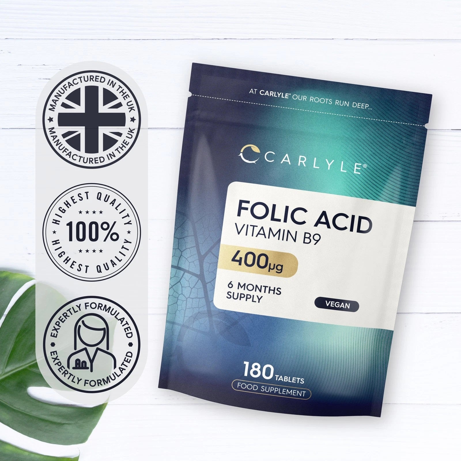 Folic Acid 400 ug | 180 Tablets