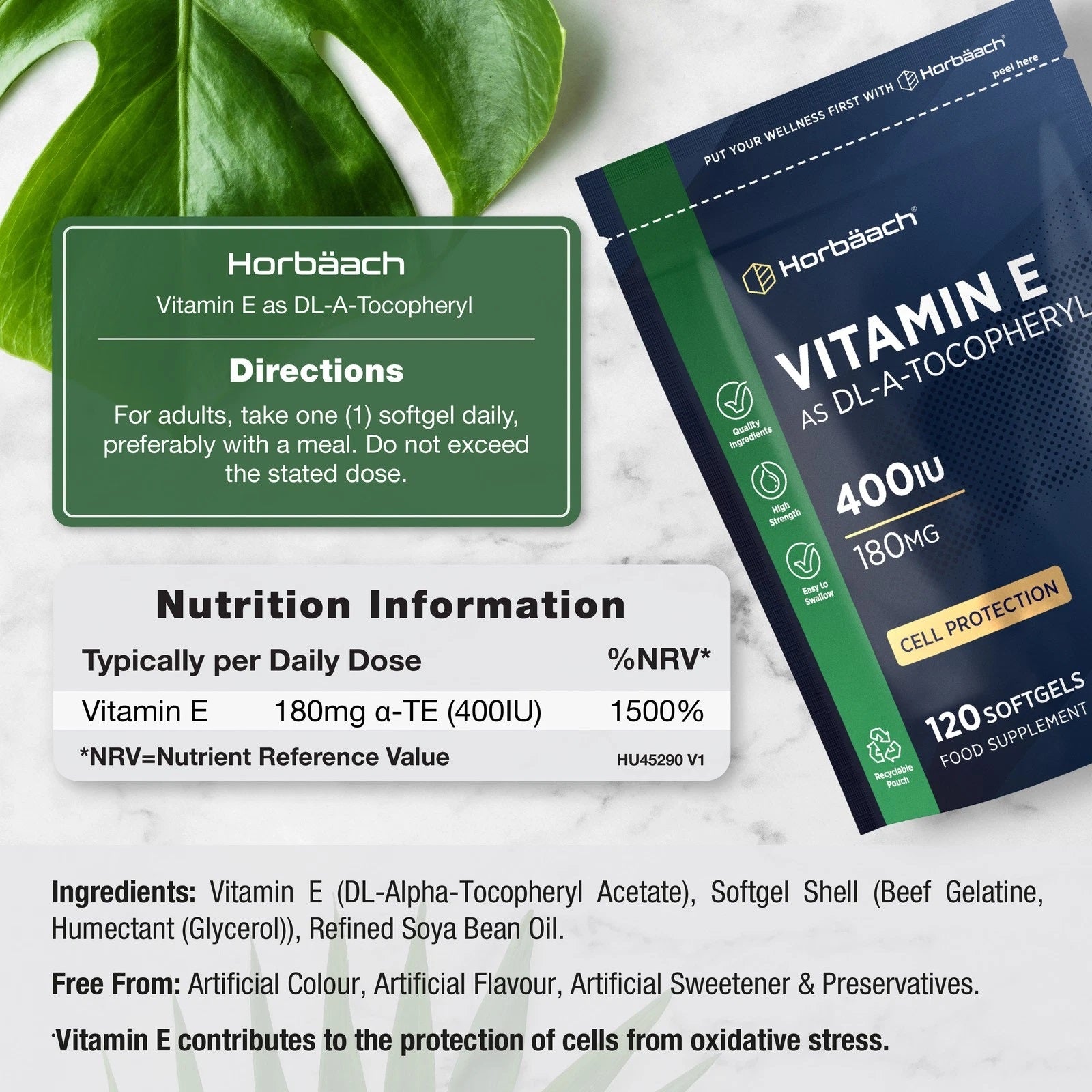 Vitamin E 400 IU | 180 Softgels